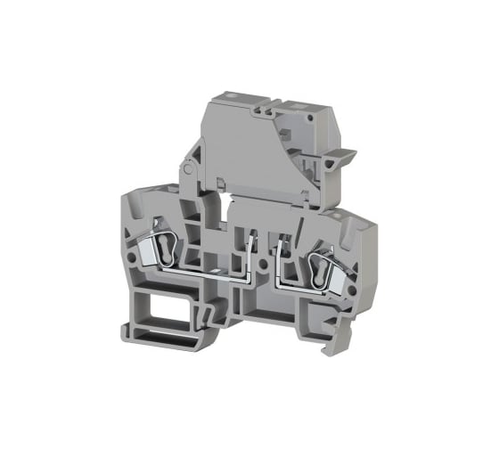 Изображение товара Пружинный клеммник Klemsan с держ.предохр. (5x20, 5x25), откид.картридж, на DIN-рейку, 4 мм.кв., (серый); YBK S 20 шт. 0.0.0.3.355119