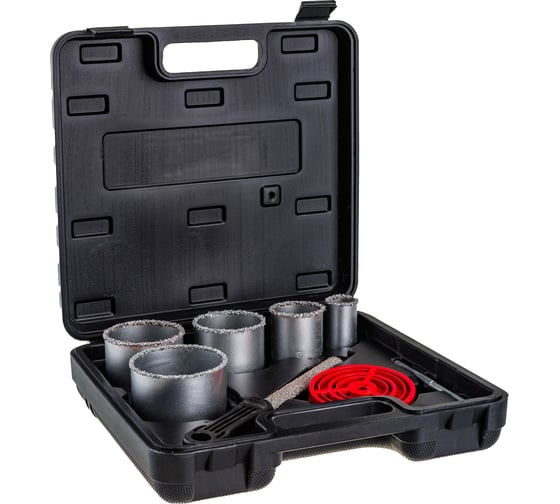 Изображение товара Набор коронок по керамической плитке (33-83 мм) + напильник MATRIX 72842