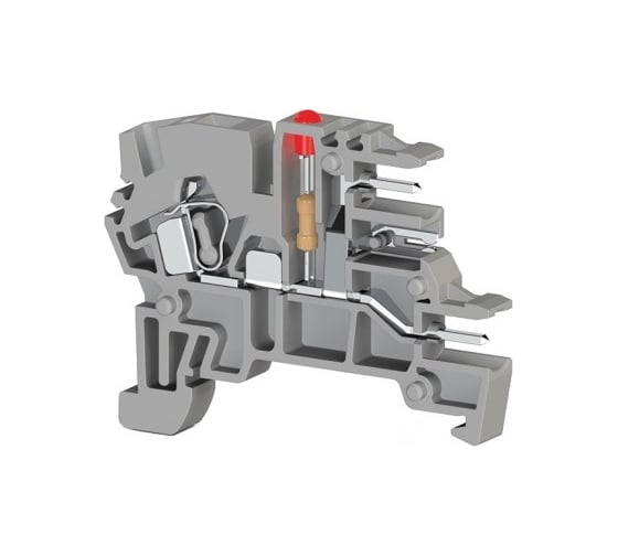 Изображение товара Пружинный клеммник Klemsan с разъёмом, на DIN-рейку, 2,5 мм.кв., (серый); PCY 2,5 100 шт. 0.0.0.3.364019