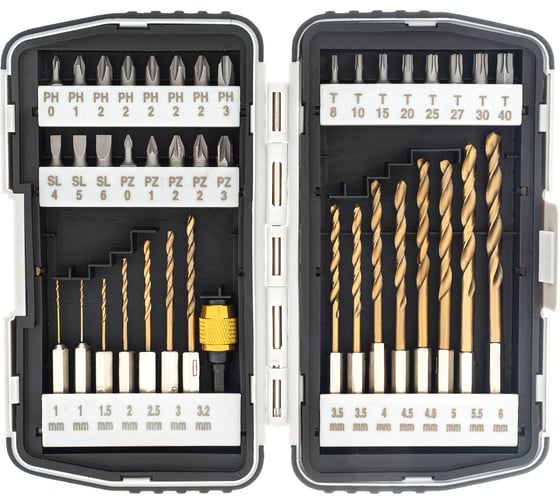 Изображение товара Набор бит и свёрл  40 предметов MATRIX 11322