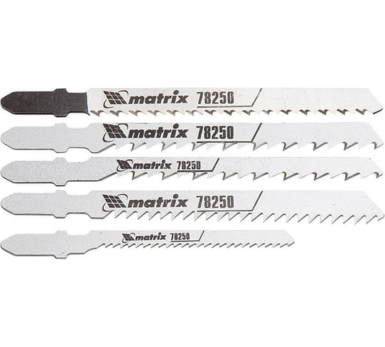 Изображение товара Набор полотен для электролобзика по дереву 5 шт. MATRIX 78250