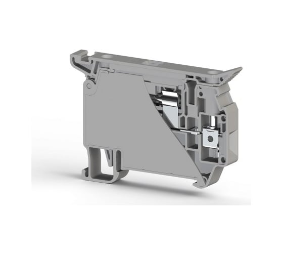 Изображение товара Клеммник Klemsan с держ. предохр. (5x20, 5x25) до 10А на DIN-рейку, 6 мм.кв. (серый); ASK 5B 50 шт. 0.0.0.3.353419