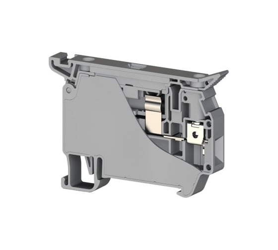 Изображение товара Клеммник Klemsan с держ. предохр. (5x20, 5x25) до 10А на DIN-рейку, 6 мм.кв. (серый); ASK 5 50 шт. 0.0.0.3.353409