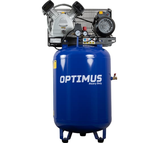 Изображение товара Поршневой компрессор Optimus вертикальный, 420 л/мин, ресивер 100 литров, 2,2 квт hd OPT-301042A