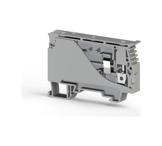 Изображение товара Клеммник Klemsan с держ. предохр. (6.35x31,75) на DIN-рейку, 6 мм.кв. (серый); ASK 4S 20 шт. 0.0.0.3.351129