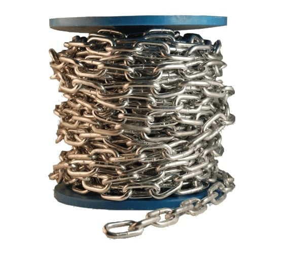 Изображение товара Сварная короткозвенная цепь Метизный двор 10 мм DIN 766, 10 м 4690441030535