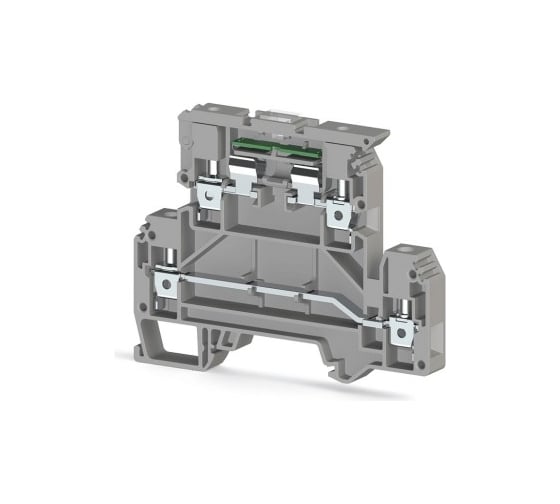 Изображение товара 2-х ярусный клеммник Klemsan с держ. предохр. (5x20, 5x25) на DIN-рейку, 4 мм.кв., с индикацией 24V AC/DC (серый); AVK 4 FSLD 50 шт. 0.0.0.3.353329