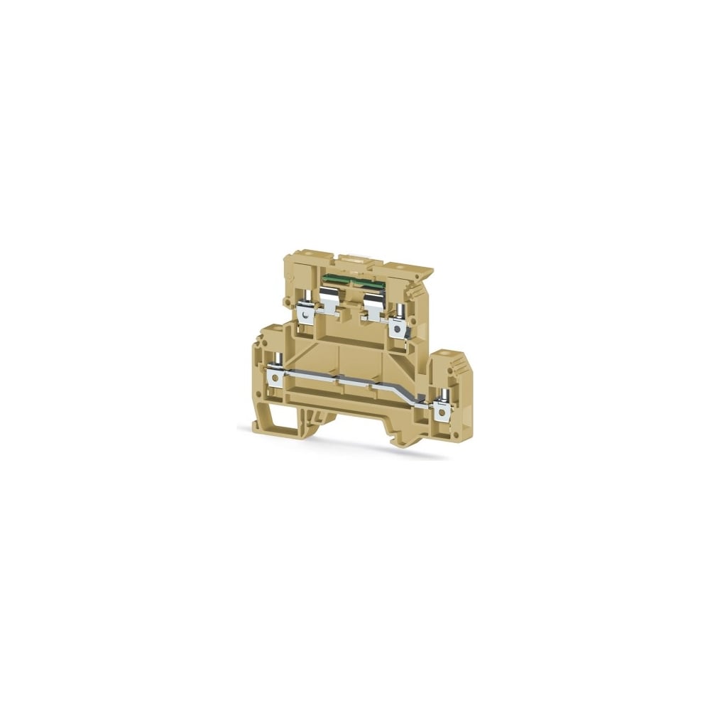 2-х ярусный клеммник Klemsan с держ. предохр. (5x20, 5x25) на DIN-рейку, 4 мм.кв., с индикацией 24VDC (бежевый); AVK 4 FS 50 шт. 0.0.0.3.353320