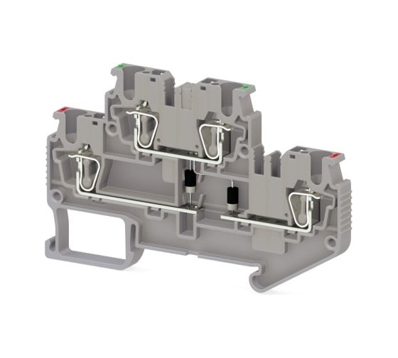 Изображение товара Пружинная клемма Klemsan серии SRD 2,5-F2D-A (Серый) 50 шт. 0.0.0.3.311479