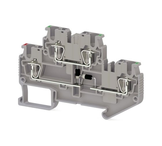 Изображение товара Пружинная клемма Klemsan серии SRD 2,5-F2D-B (Серый) 50 шт. 0.0.0.3.311489