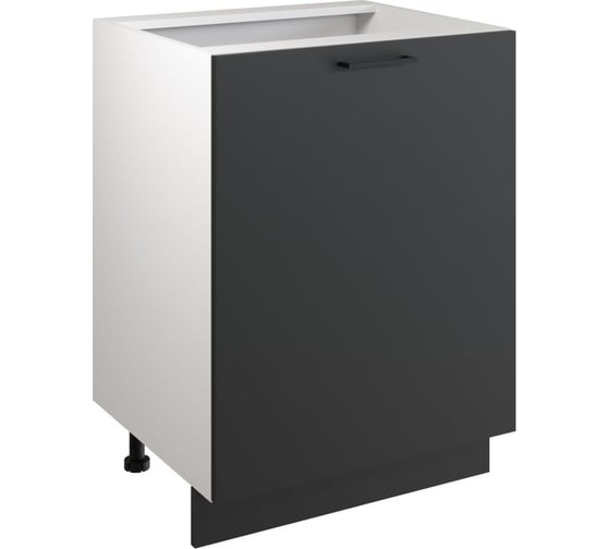 Изображение товара Шкаф-стол Атмосфера Simple Н600 60 см, антрацит/белый 00-00020848