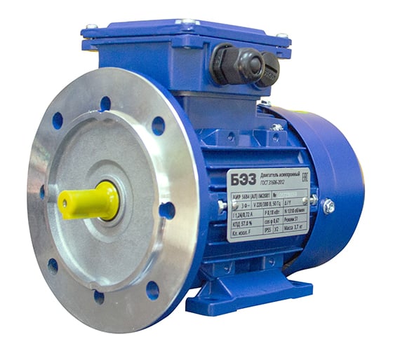 Изображение товара Электродвигатель ТМ БЭЗ АИР 56B2, Ал IM2081, 0,25 кВт/3000 об/мин, корпус алюминий 75168