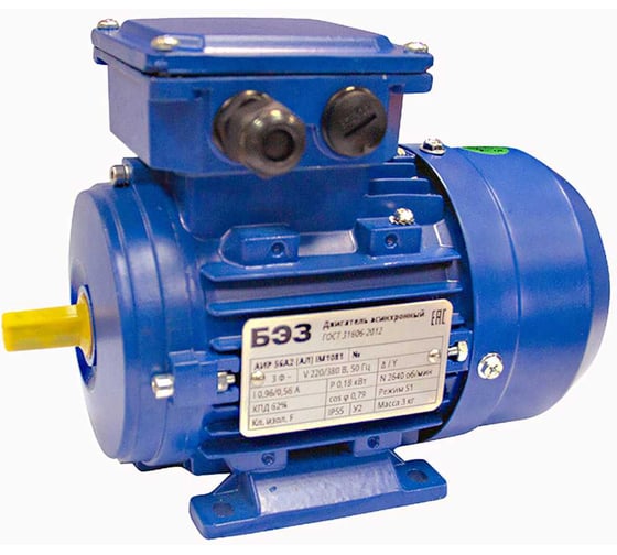 Изображение товара Электродвигатель ТМ БЭЗ АИР 80B4, AL IM1081, 1,5 кВт/1500 об/мин, корпус алюмининй 86652