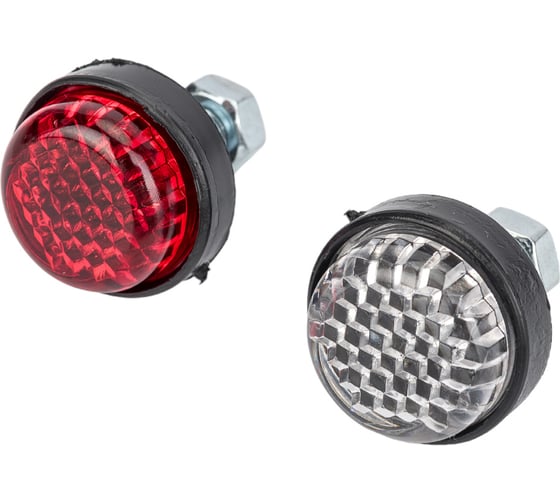 Изображение товара Декоративные болты для крепления номерного знака ГЛАВДОР GL-109 отражающие, красно-белые 4 шт. 50489