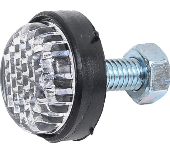 Изображение товара Декоративные болты для крепления номерного знака ГЛАВДОР GL-133 отражающие, белые 4 шт. 50546