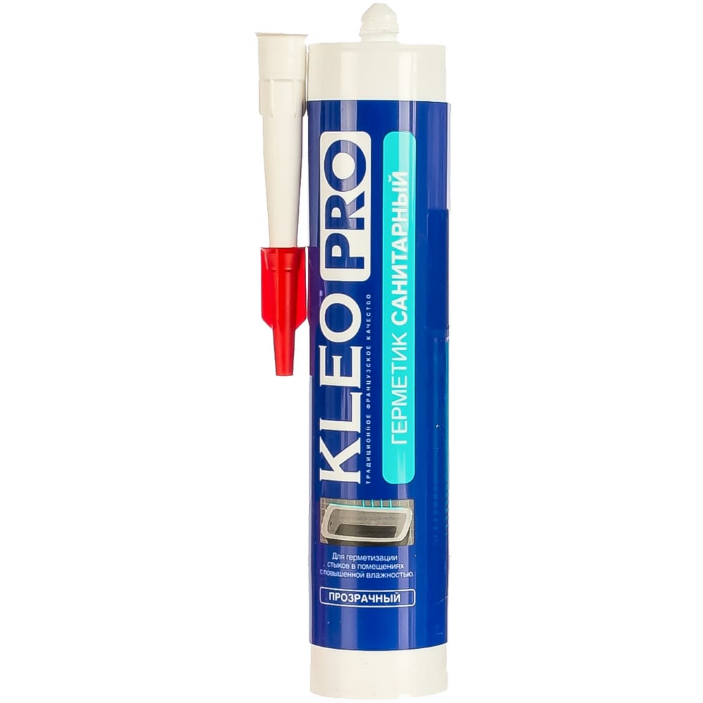 Санитарный герметик KLEO герметик силиконовый момент санитарный 280 мл уксусный прозрачный
