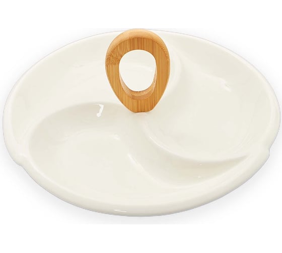 Изображение товара Менажница JEWEL Фиона 3-х секционная, фарфор ПС0041-46