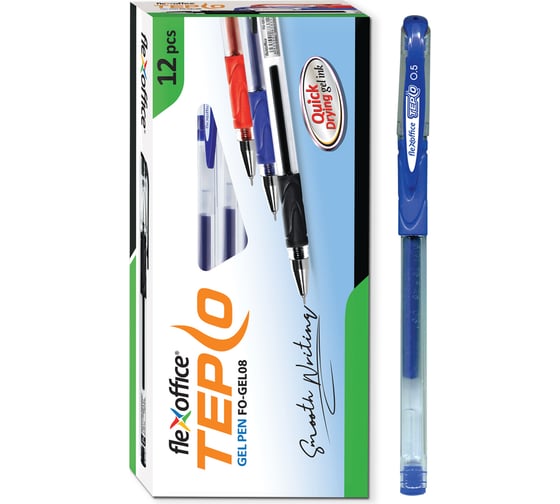 Изображение товара Гелевая ручка Flexoffice tepco синяя, 12 шт. FO-GEL08 BLUE
