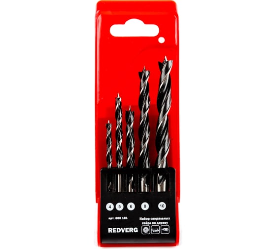 Изображение товара Набор сверл по дереву HCS, 5 шт. REDVERG 6621138