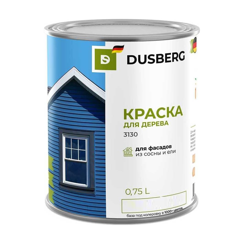 Изображение товара Краска для деревянных фасадов и заборов Dusberg 3130, 0.75 л, темный дуб