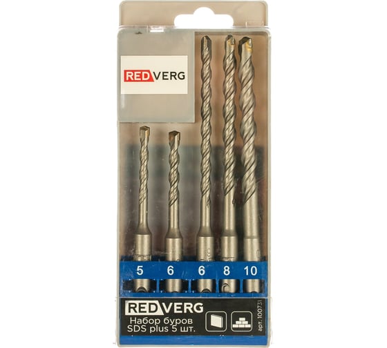Изображение товара Набор буров SDS plus, 5 шт. REDVERG 6621027
