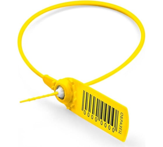 Изображение товара Пластиковая номерная пломба Комус фаст 330, желтый, 1000штук 1747333