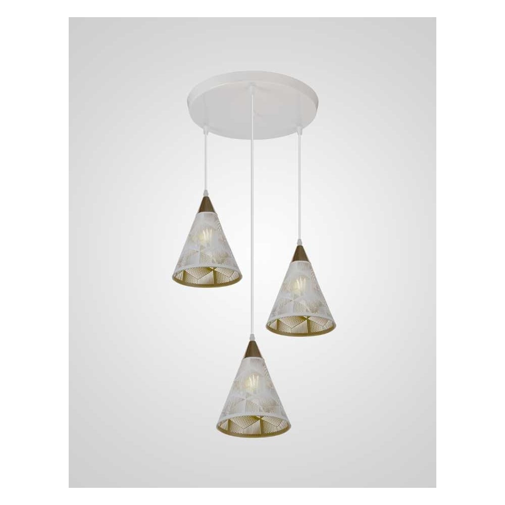 Изображение товара Подвесной светильник Мелодия Света PS7071-3 WT для интерьера в стиле кантри