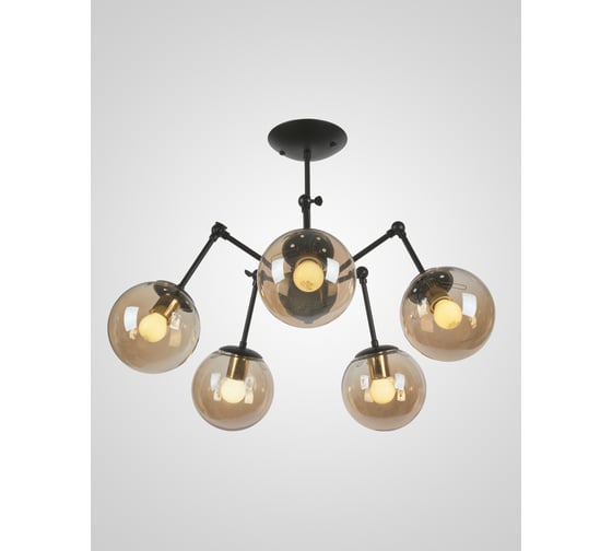 Изображение товара Потолочная люстра Мелодия Света P7546-5 BK 000024918