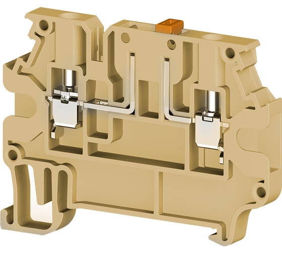 Изображение товара Клеммник с размыкателем на DIN-рейку Klemsan 2,5 мм.кв., бежевый; AVK 2,5 A 50 шт. 0.0.0.3.304410