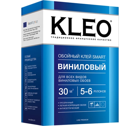 Изображение товара Обойный клей для виниловых обоев KLEO сыпучий 020 SMART 5-6