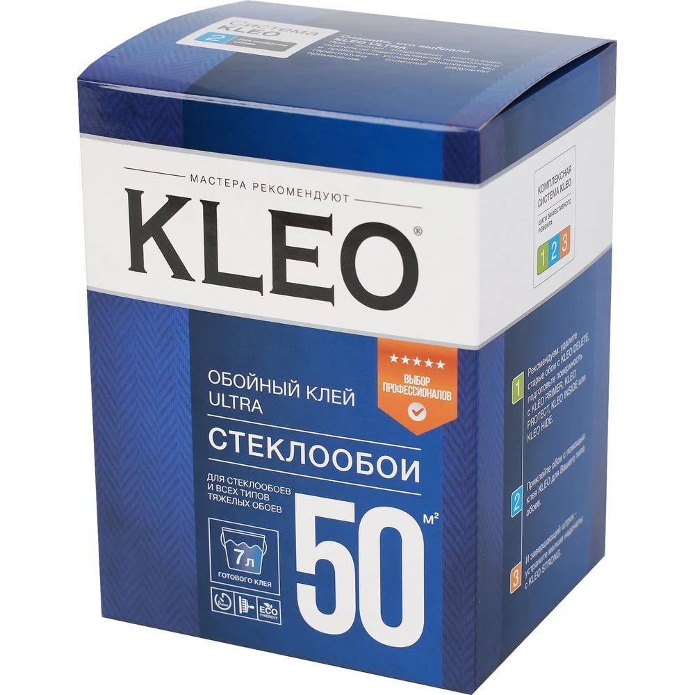 Изображение товара Обойный клей KLEO ULTRA 070 для стеклообоев и флизелиновых обоев 50 м²