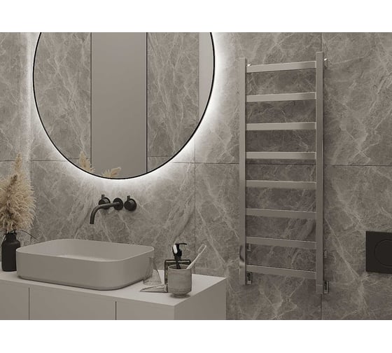 Изображение товара Водяной полотенцесушитель GUARDO PIATTO 1000x530 с 8 перекладинами хромированный PIATTO 1005 CH