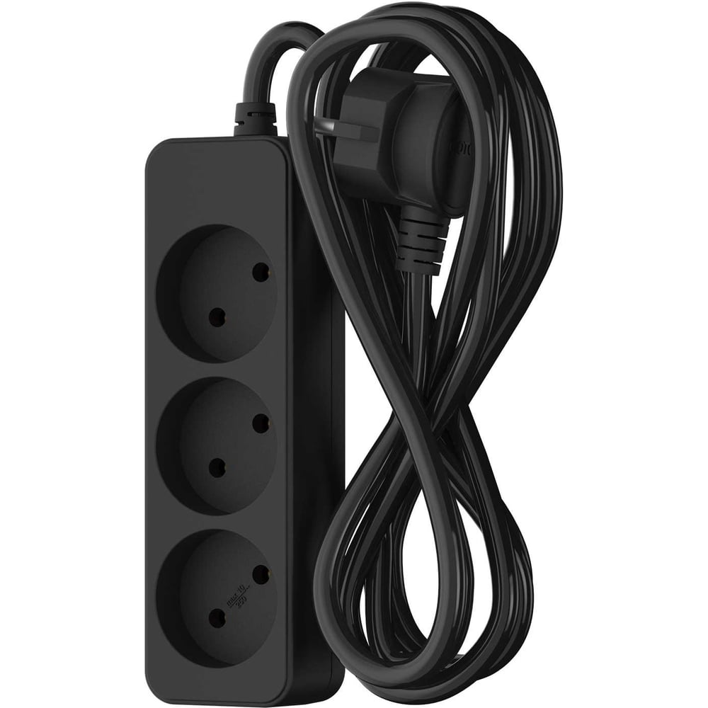 Изображение товара Сетевой удлинитель ФОТОН 10-53 5м 3 розетки 10А черный