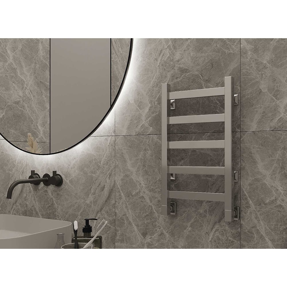 Изображение товара Водяной полотенцесушитель GUARDO PIATTO 500x430 с 4 перекладинами хромированный