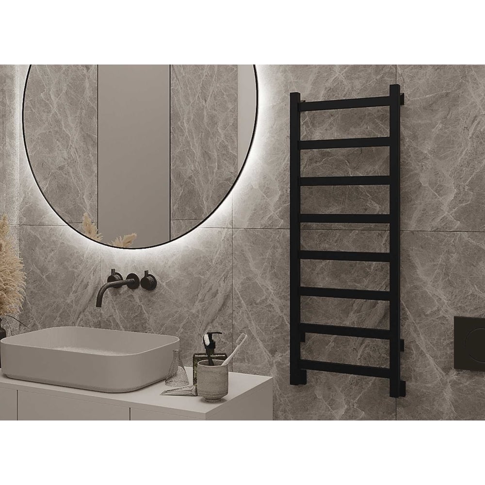 Изображение товара Водяной полотенцесушитель GUARDO PIATTO 1000x430 черный матовый