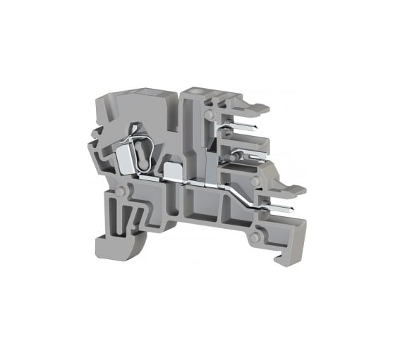 Изображение товара Пружинный клеммник Klemsan с 2-х ряд. разъемом, на DIN-рейку, 2,5 мм.кв., (серый); PCY 2,5E 100 шт. 0.0.0.3.364059