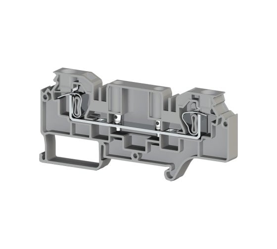 Изображение товара Пружинный клеммник Klemsan измерительный с 2-мя тест.разъемами, 6мм.кв., (серый); WGO D5 40 шт. 0.0.0.3.376290