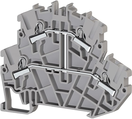 Изображение товара Быстрозажимной пружинный клеммник Klemsan Push in, 2-х ярусный, 2,5мм.кв., с внутренней перемычкой, синий; PYK2,5-2FK 40 шт. 0.0.0.3.307231