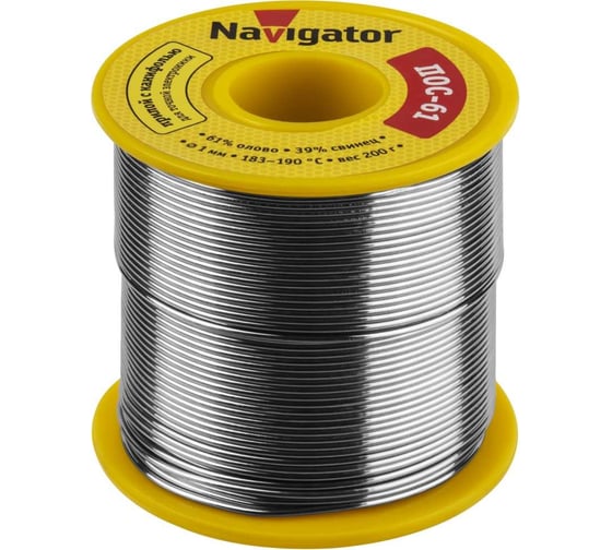 Изображение товара Припой 93 721 NEM-Pos05-61K-1-K200 1 мм, 200 г Navigator 28360
