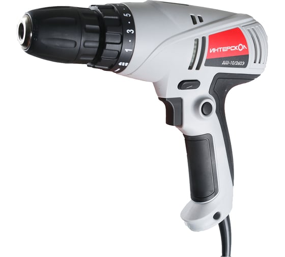 Изображение товара Сетевая дрель-шуруповерт ИНТЕРСКОЛ ДШ-10/260Э 210.1.1.00
