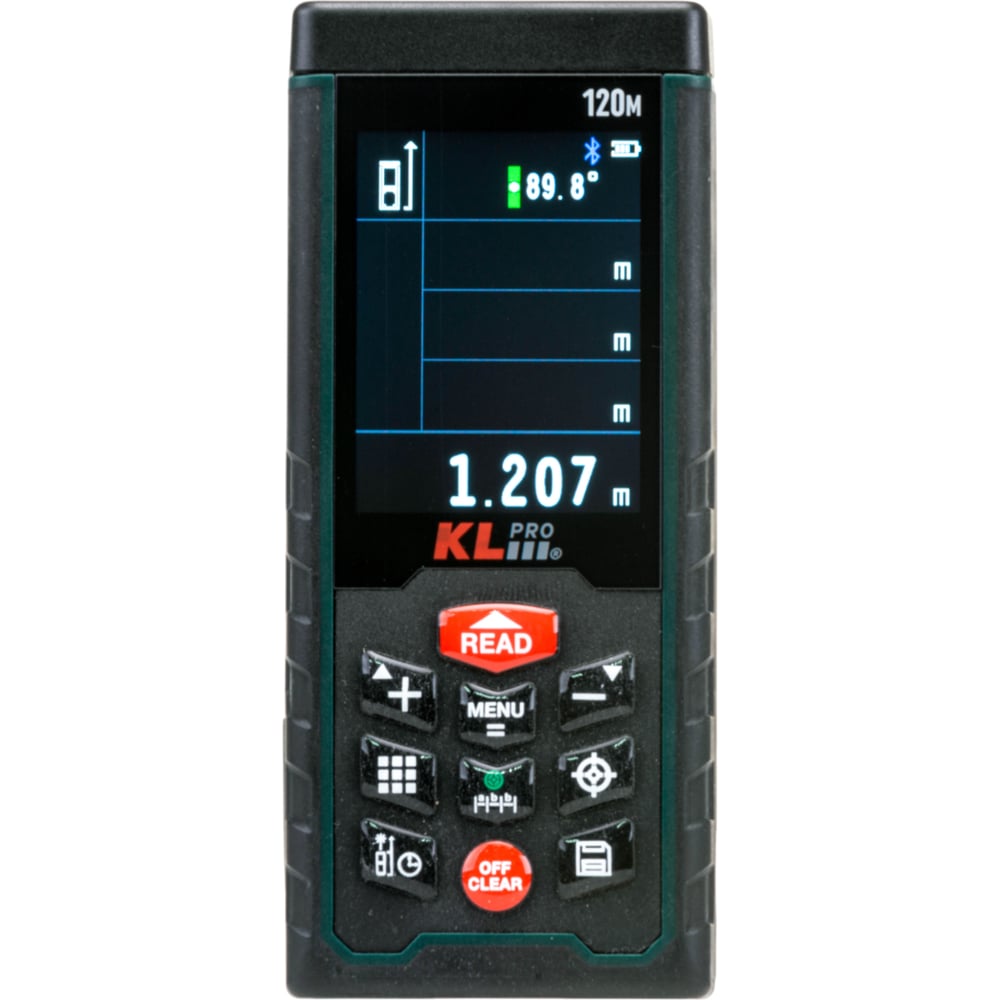 Изображение товара Лазерный дальномер с Bluetooth-камерой KLPRO 120 метров 12017 KLLZM120B Изображение товара Лазерный дальномер с Bluetooth-камерой KLPRO 120 метров 12017 KLLZM120B
