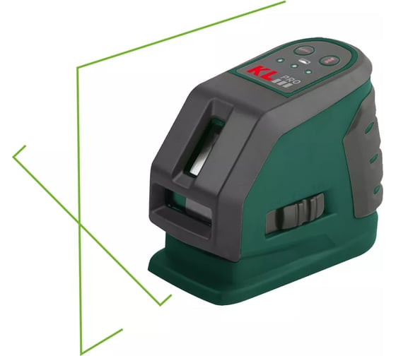 Изображение товара Лазерный линейный уровень с автоматическим выравниванием KLPRO горизонт, вертикаль, зеленый луч 12013 KLLZR118GL