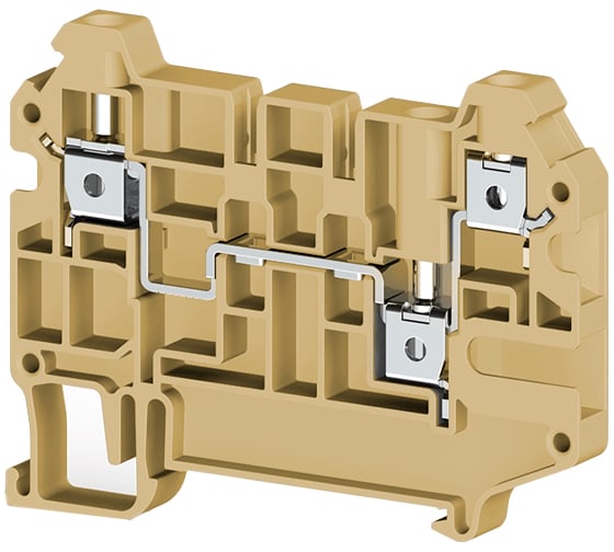 Изображение товара Клеммник Klemsan 3-х выводной, 4 мм.кв., бежевый; AVK 4CE 50 шт. 0.0.0.3.325220