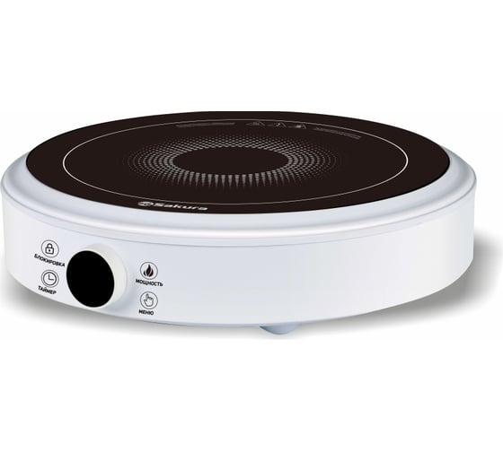 Изображение товара Настольная плитка Sakura SA-7164W 1 конфорка, стеклокерамика, инфракрасная РТ-00069435