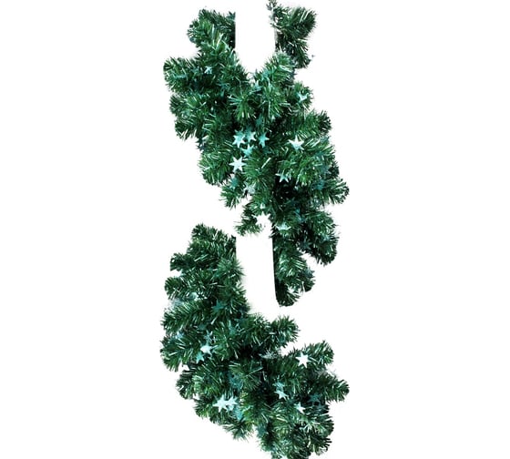 Изображение товара Рождественская гирлянда MOROZCO 9, зеленая ПВХ звез Pastel бирюза 1 ГР-9