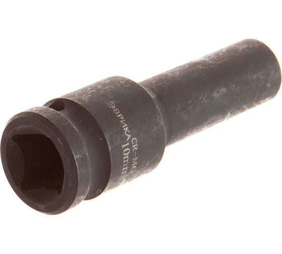 Изображение товара Головка торцевая Эврика 10мм 1/2 6-гранная ударная глубокая L=78мм с держателем ER-95803H 976987