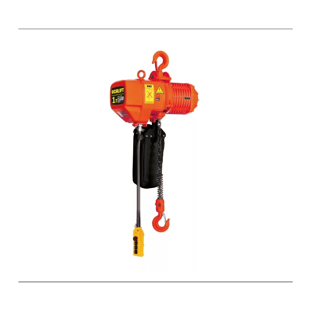Изображение товара Электрическая цепная таль OCALIFT 01-02D 1 тонна 6 метров с пультом