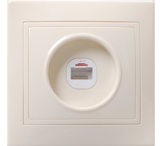 Изображение товара Розетка GENERICA КВАРТА 1местн. телефон. кремовый ETK10-K33-DM