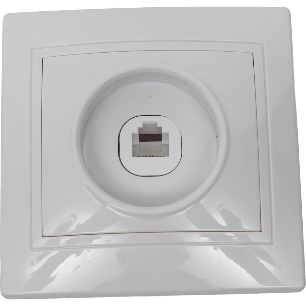 Изображение товара Телефонная 1местная розетка IEK КВАРТА белый ETK10-K01-DM