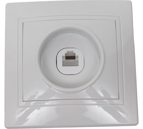 Изображение товара Розетка GENERICA КВАРТА 1местн. телефон. белый ETK10-K01-DM